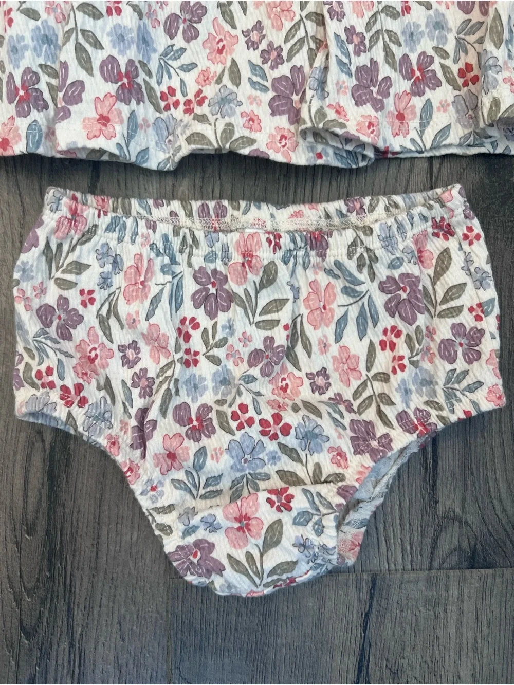 Floral Cotton Top & Bloomer Sets - 6-9 mo.